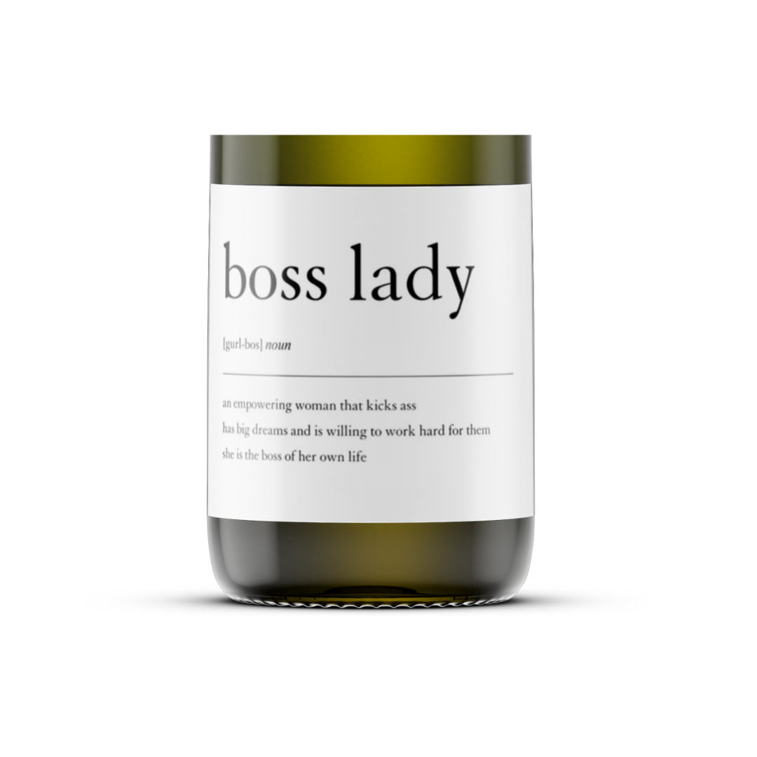 Boss Lady, Soy Wax Candle, Recycled Wine Bottle: Lavender Sea Salt