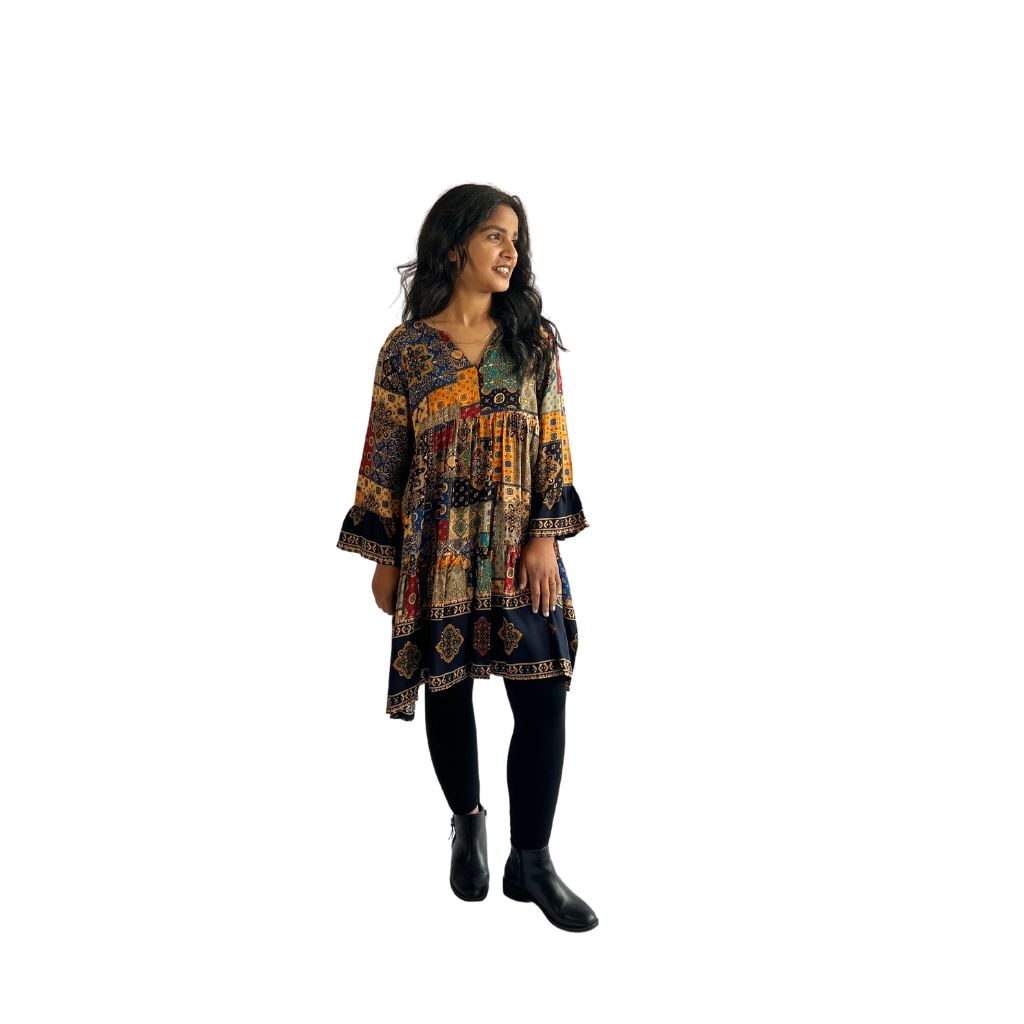 Odelise Dress | Suzani Print | XS