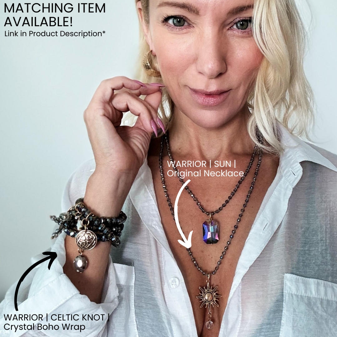 WARRIOR | CELTIC KNOT | Crystal Boho Wrap: Gold / S/M