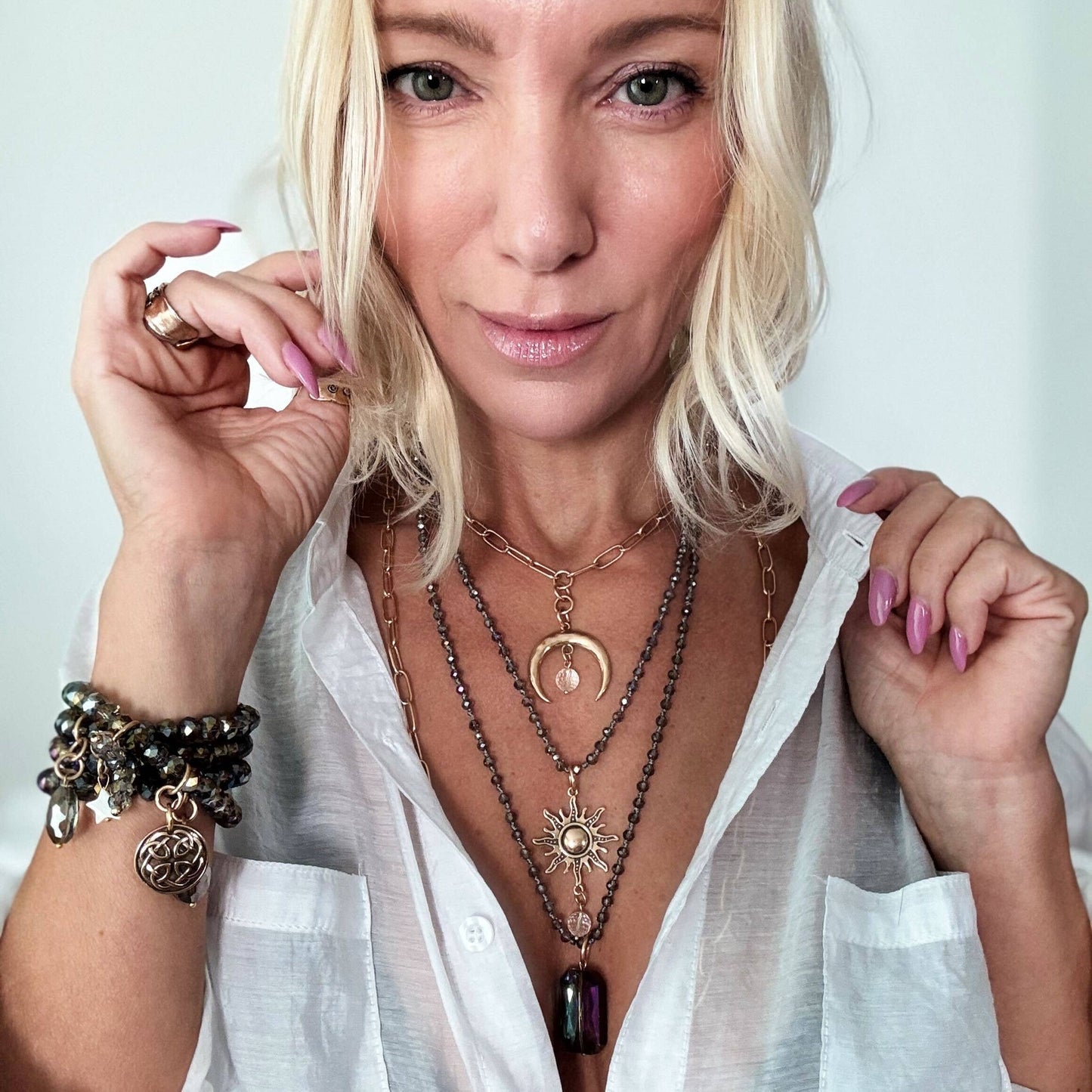 WARRIOR | CELTIC KNOT | Crystal Boho Wrap: Gold / S/M