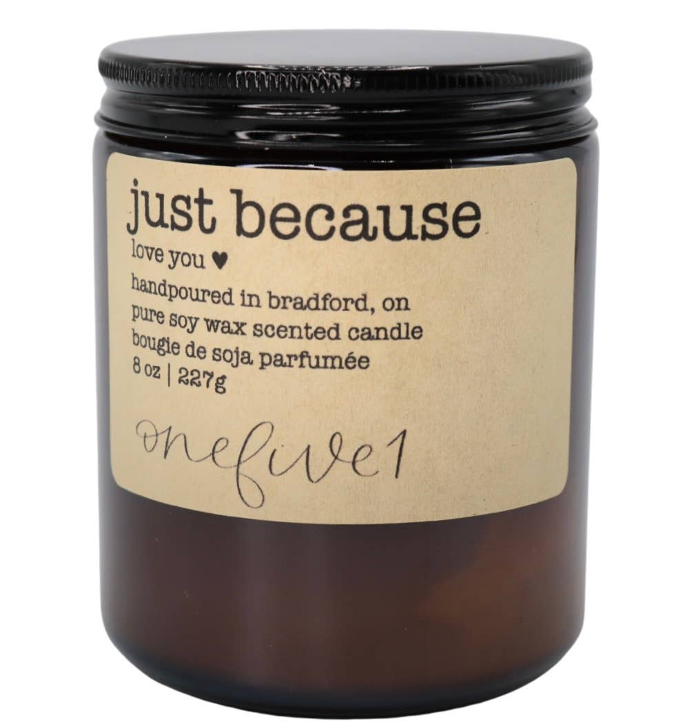 Just because -soy wax candle SAY IT WITH A CANDLE GIFT: Celebration- sparkling champagne