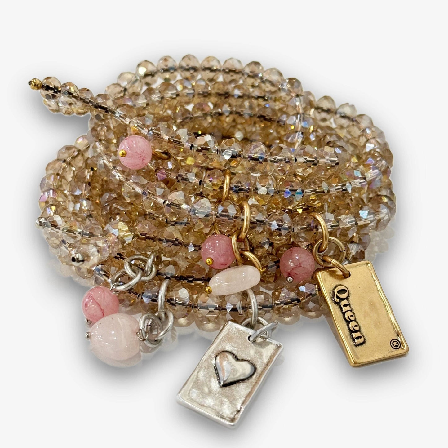 QUEEN | Crystal Boho Wrap: Gold / M/L (15")