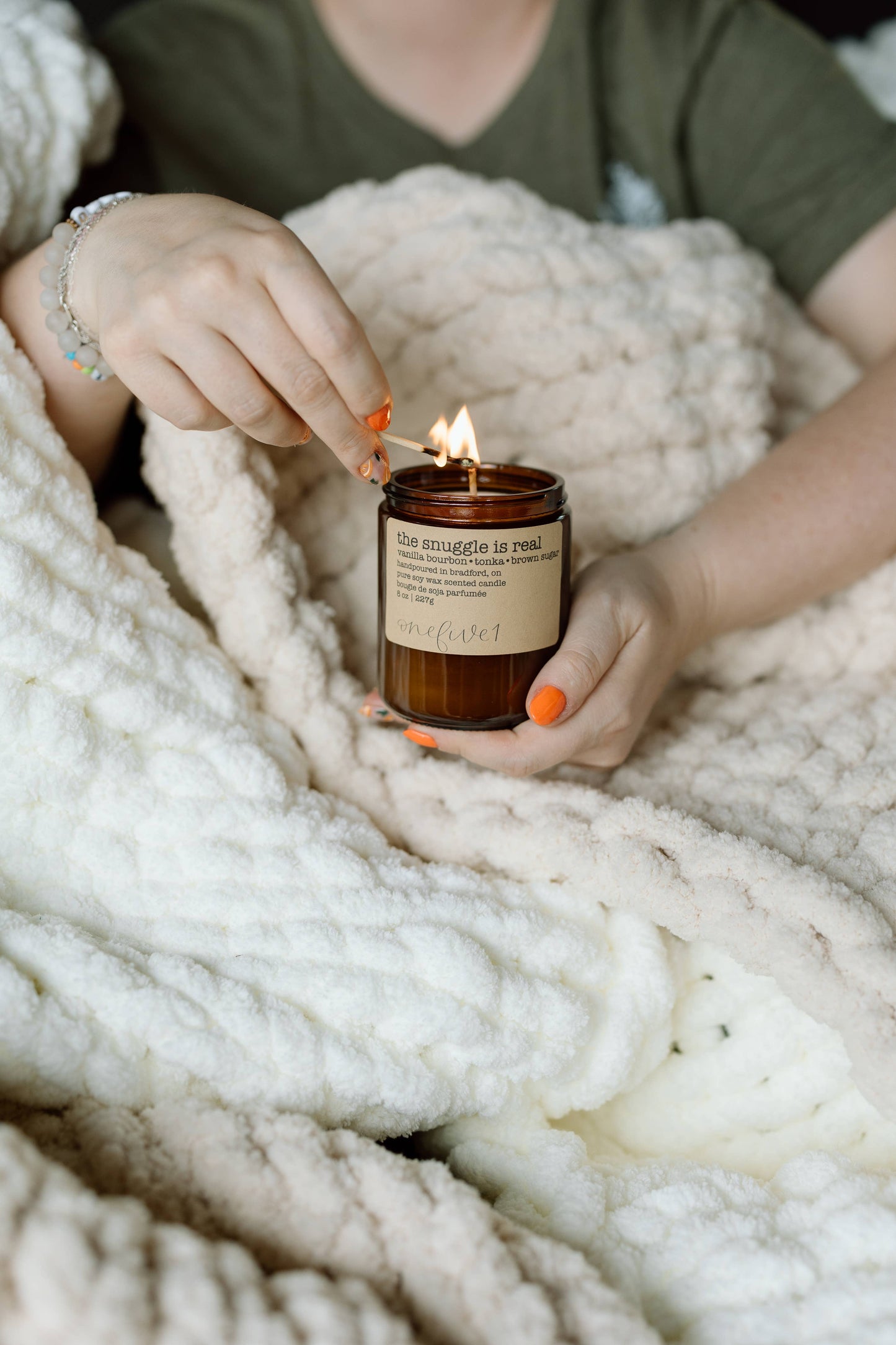 The snuggle is real soy wax candle