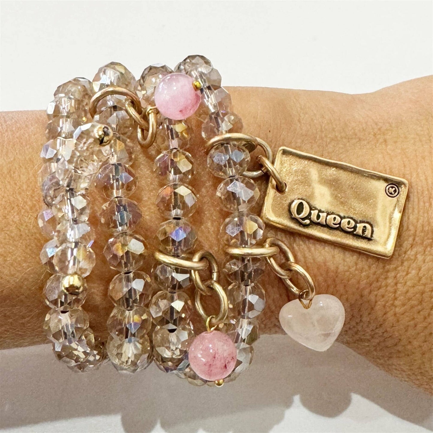 QUEEN | Crystal Boho Wrap: Gold / M/L (15")