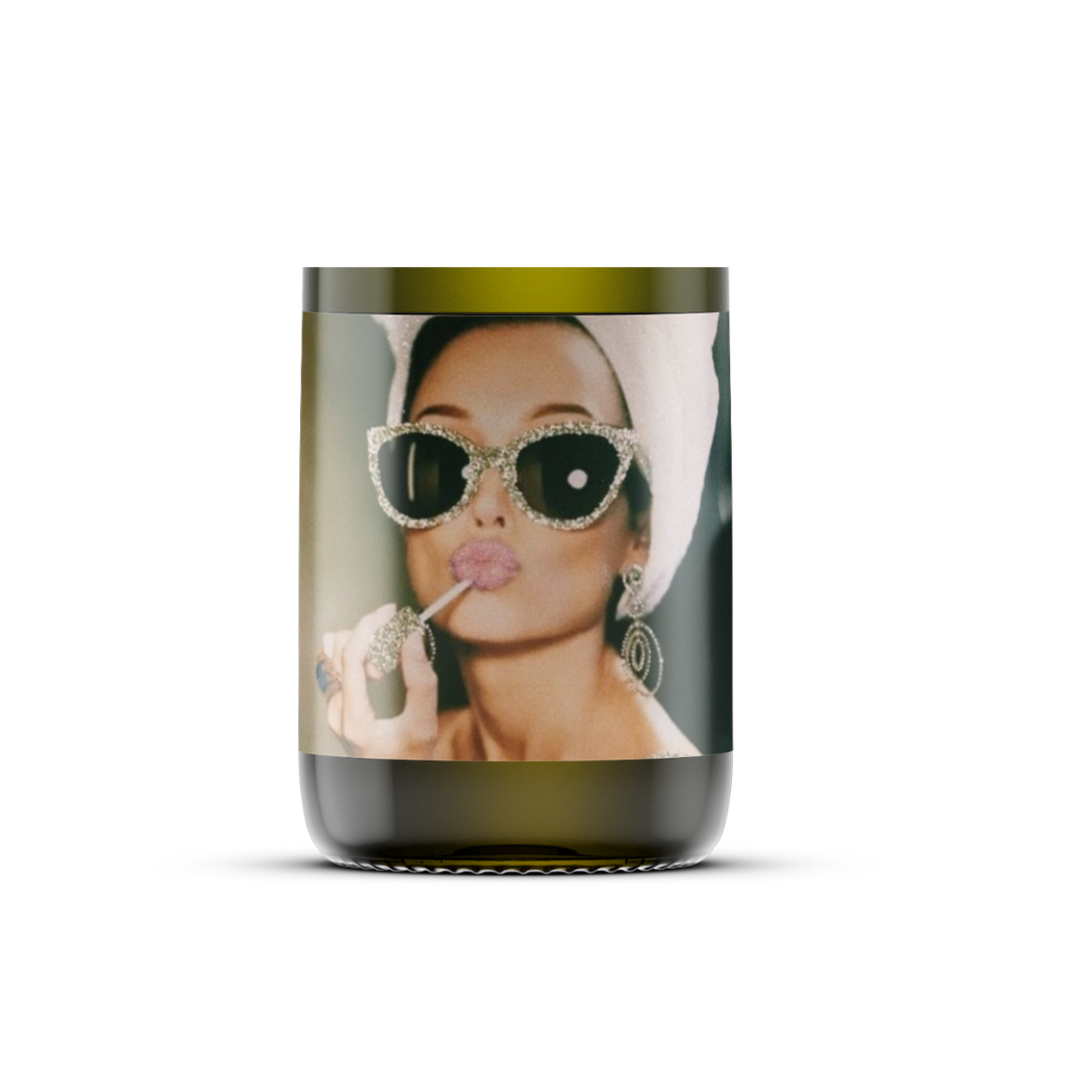 Girl w/ Lipstick, Soy Wax Candle, Recycled Wine Bottle: Bergamot Cedarwood