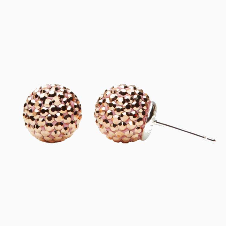 8mm Sparkle Ball Stud Earring