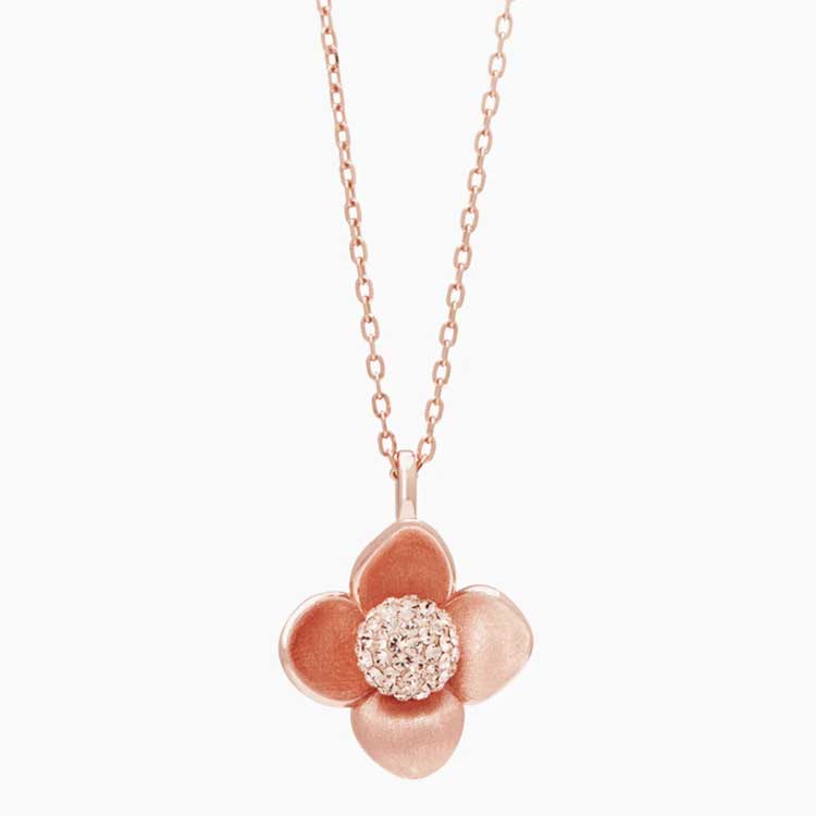 Natalie Sparkle Ball Bloom Pendant Necklace