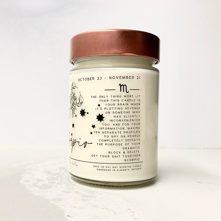 Zodiac Birthday Month Candle Collection, Funny Zodiac Candle