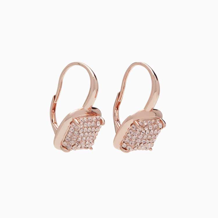 Sparkle Cushion Halo Drop Earrings