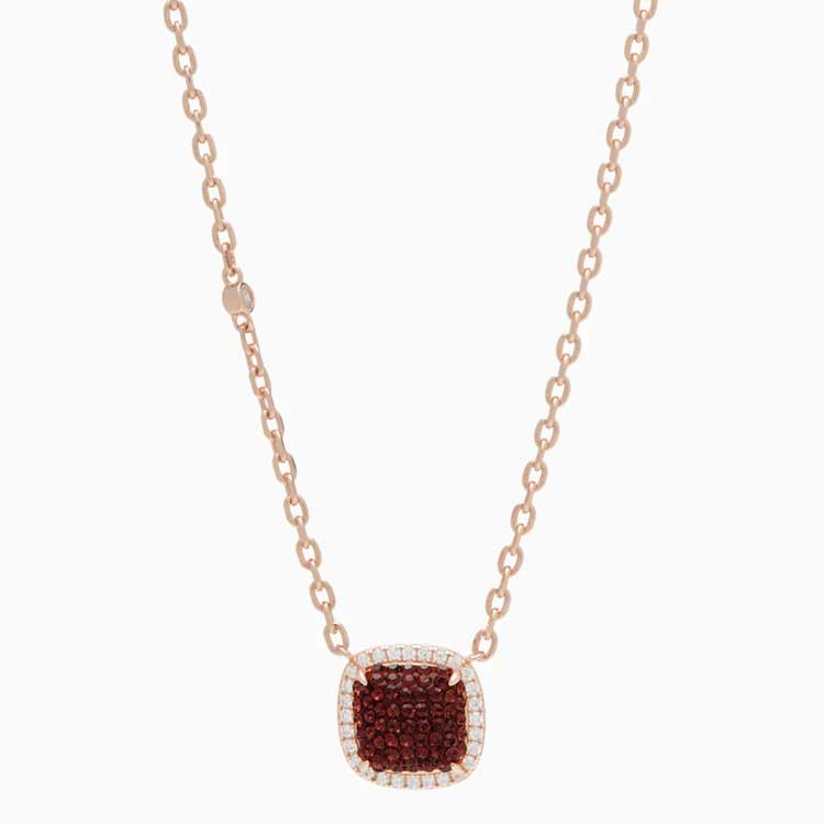 Sparkle Cushion Halo Pendant Necklace