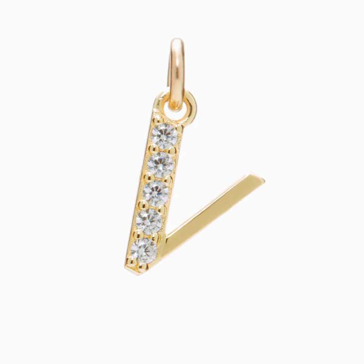 Gold Letter Charm