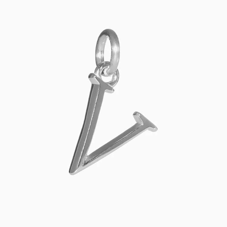 Silver Letter Charm