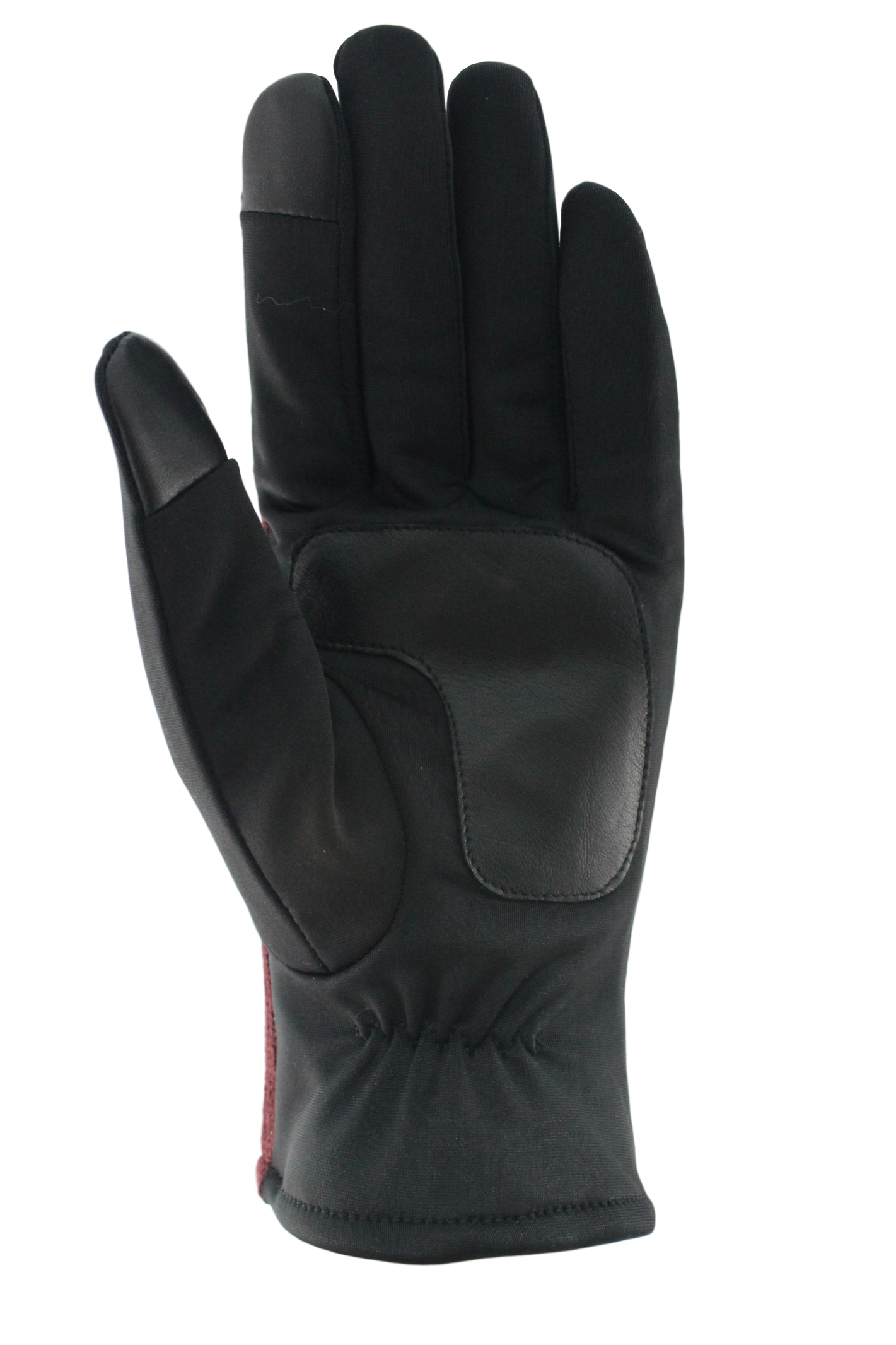 Ladies Knit Glitter Back Spandex Palm Gloves: Grey / Large