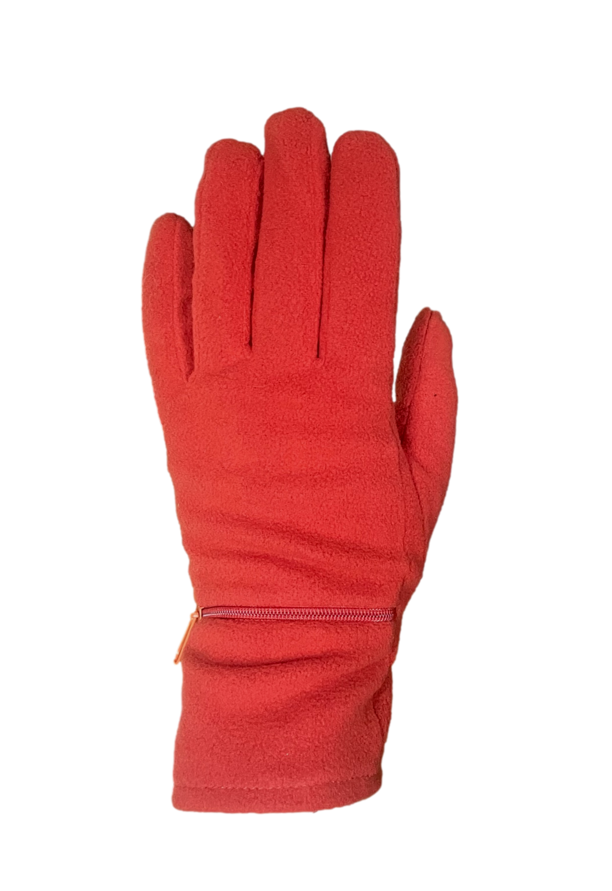 Women's Fleece Gloves Zipper Pocket: Olive / One Size