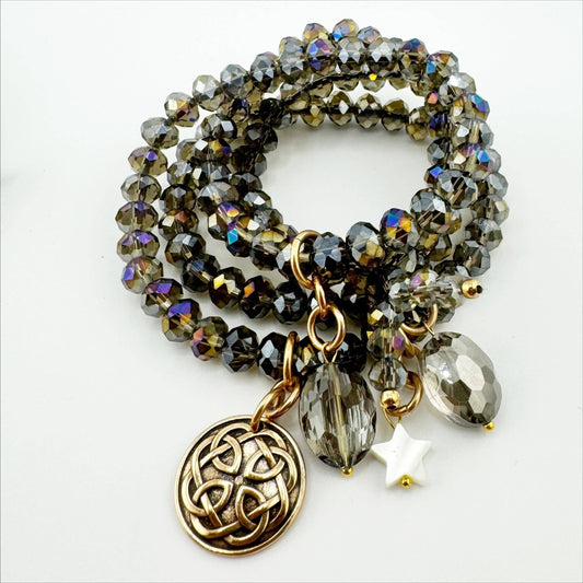 WARRIOR | CELTIC KNOT | Crystal Boho Wrap: Gold / S/M