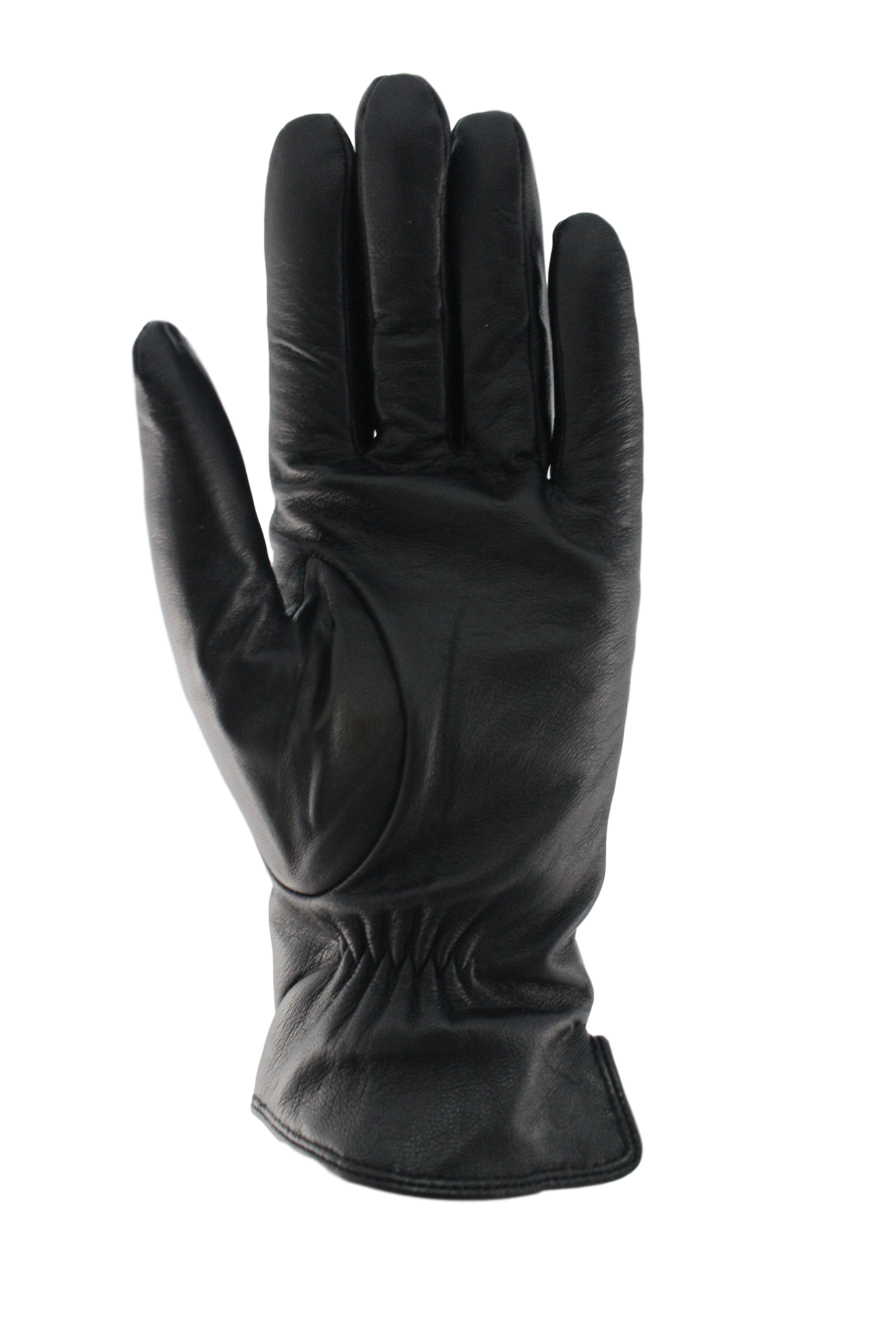 Women's Leather Wool Lined Gloves: Black / Extra Large