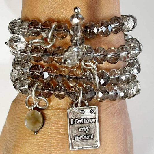 I FOLLOW MY HEART | Crystal Boho Layering Bundle: M/L (15")