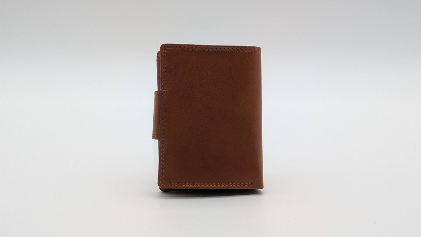 Genuine Leather wallet card holder RFID Protection Tan