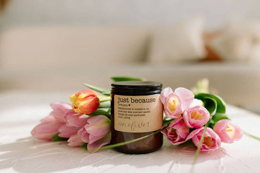 Just because -soy wax candle SAY IT WITH A CANDLE GIFT: Celebration- sparkling champagne