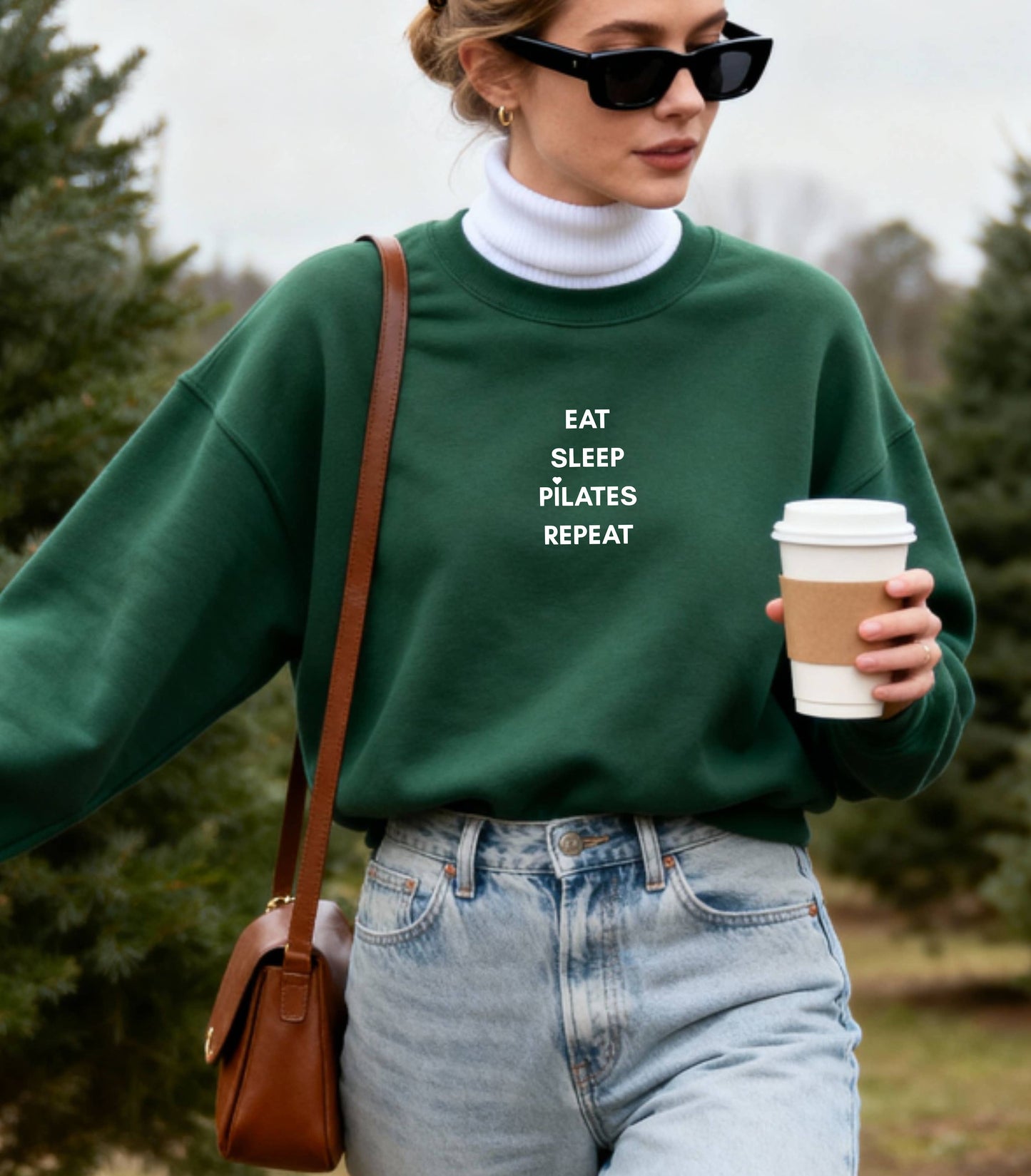 Pilates Crewneck Sweatshirt for Women Fitness Sweater: Maroon / Small