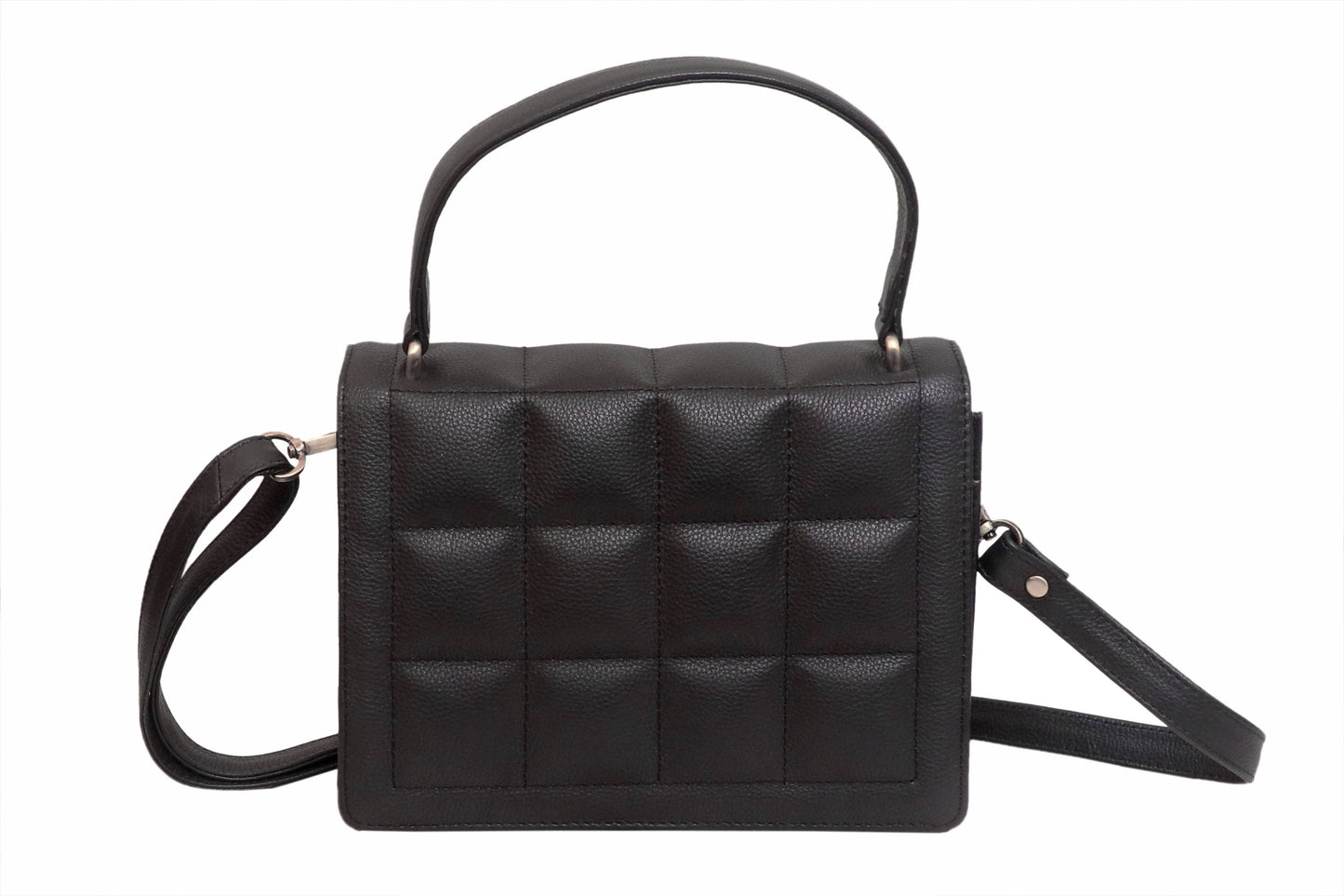 Genuine Leather Ladies Sling / Crossbody Bag - Black (Bloom)