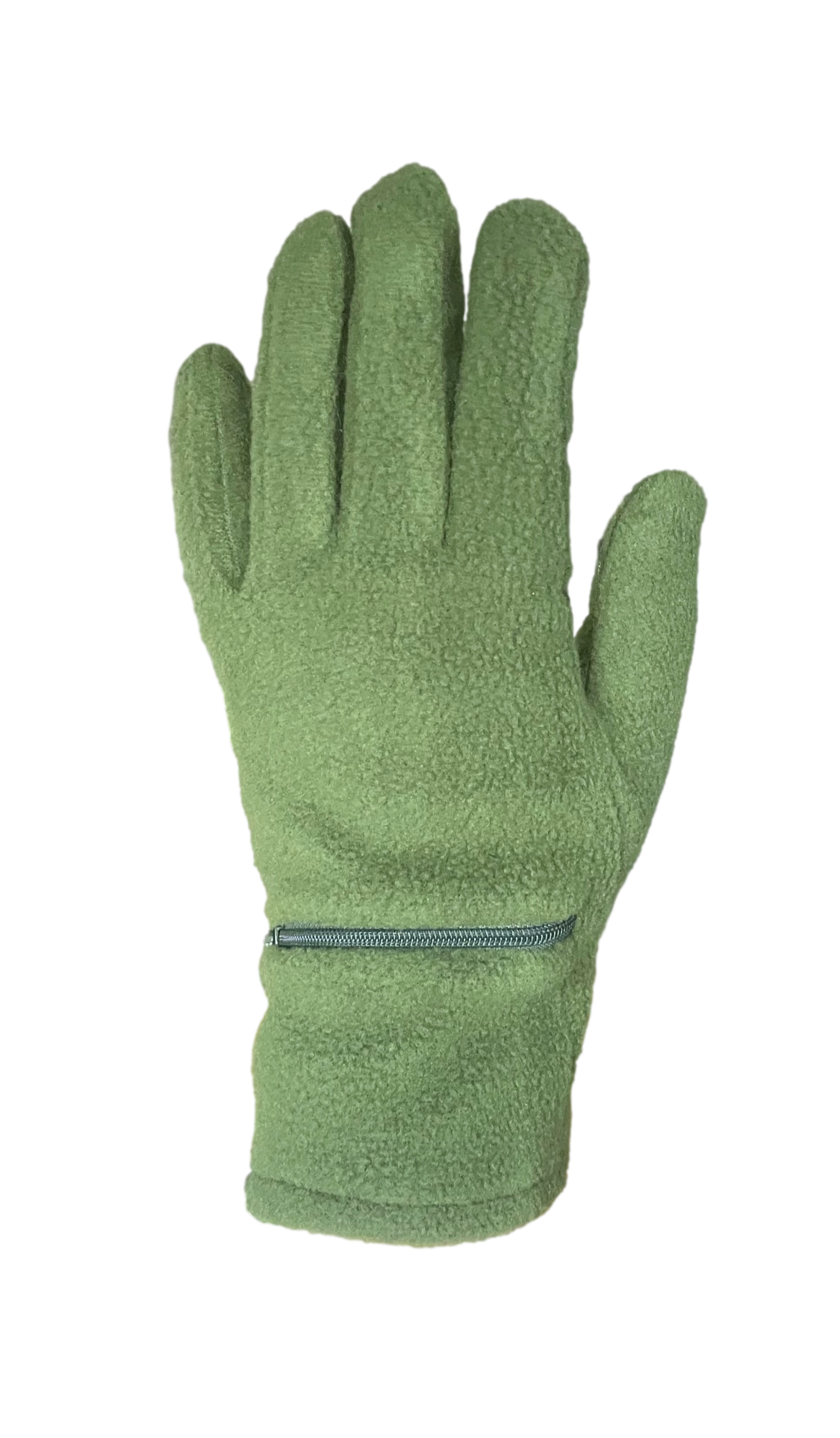 Women's Fleece Gloves Zipper Pocket: Red / One Size