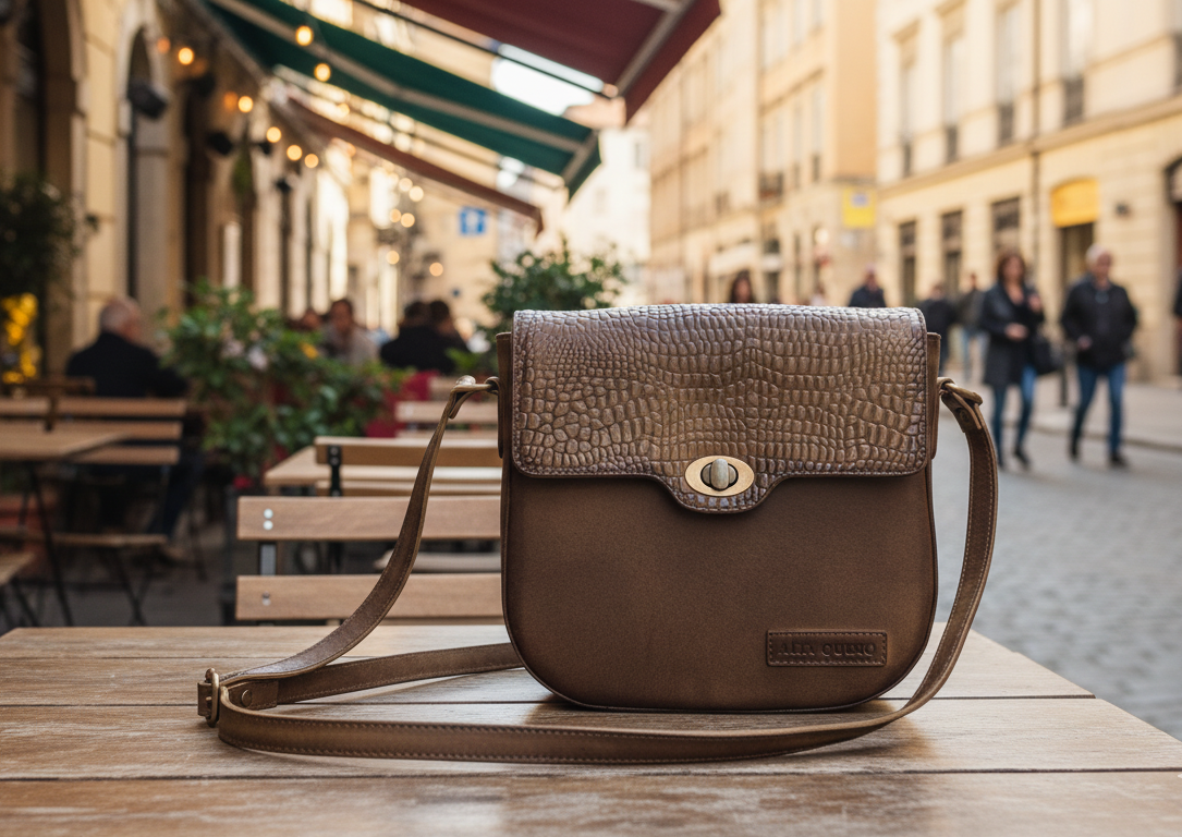 Genuine Leather Ladies Sling / Crossbody Bag - Tan Brown