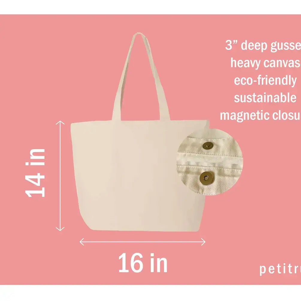 Embroidered Pilates Princess Tote Bag Canvas Bag Yoga Studio