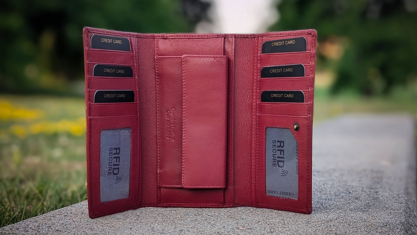 Vaya Brodo  Genuine Leather Ladies wallet Card holder RFID Protection