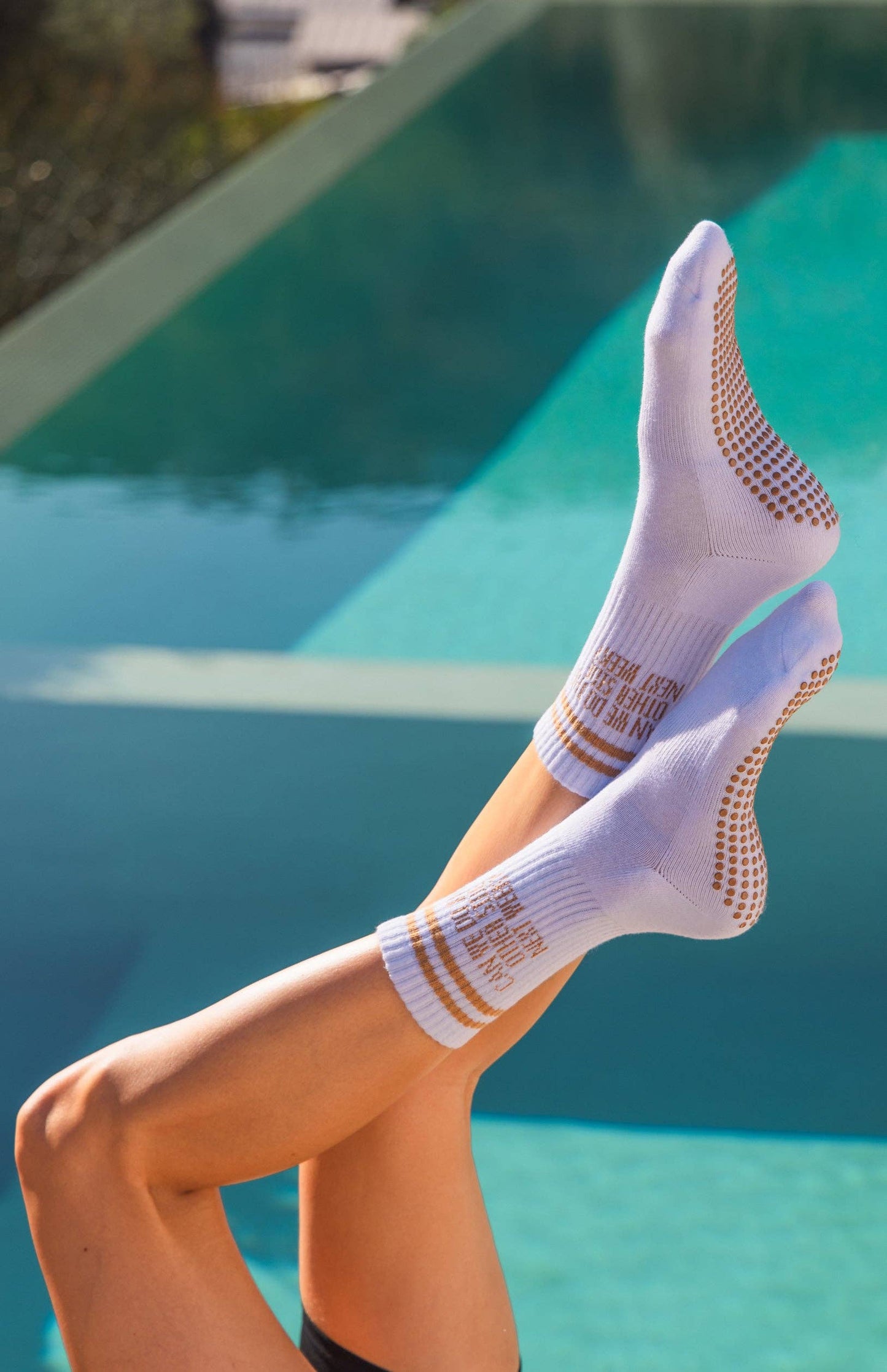 Can We Do The Other Side Next Week? Pilates Grip Socks: White / One Size