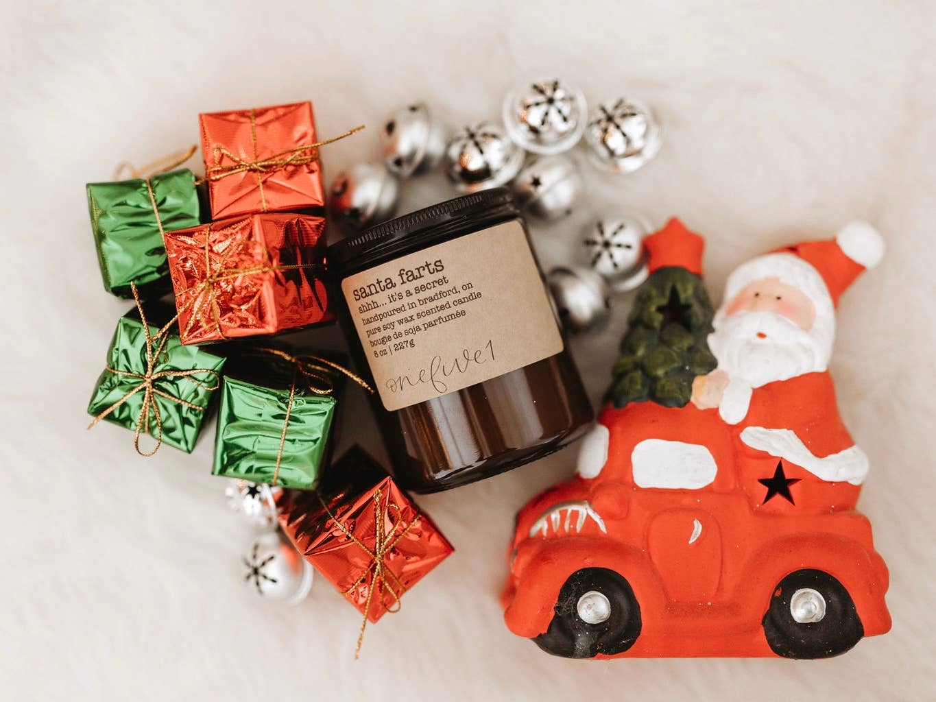 Santa farts- soy wax candle WINTER HOLIDAY