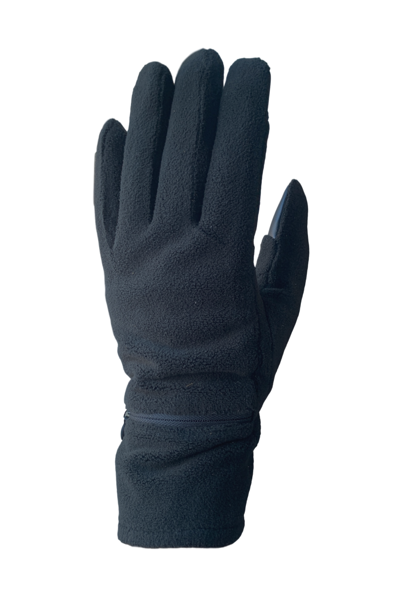 Women's Fleece Gloves Zipper Pocket: Olive / One Size