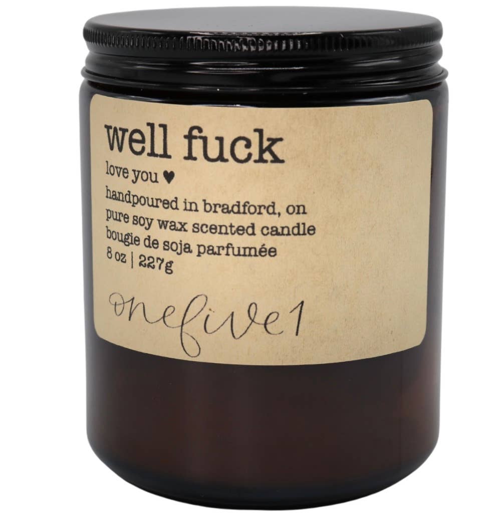 Well fuck -soy wax candle SAY IT WITH A CANDLE GIFT: Celebration- sparkling champagne