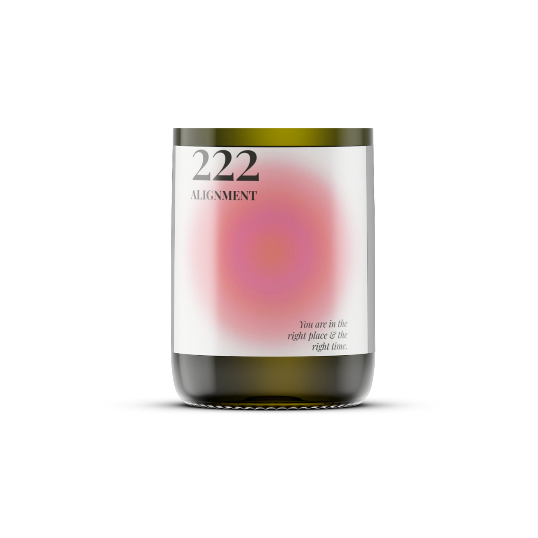 222 Angel Number Soy Wax Candle, 8oz, 45+ hours: Bergamot Cedarwood