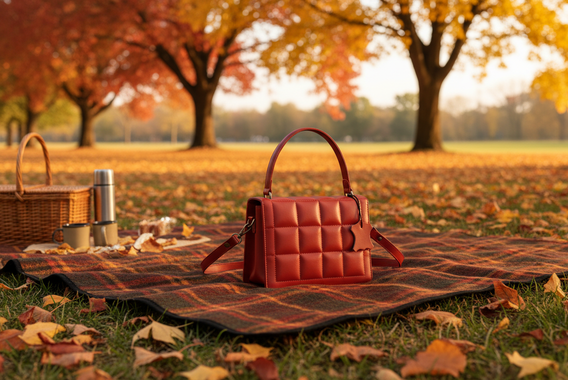 Genuine Leather Ladies Sling / Crossbody Bag - Red (Bloom)