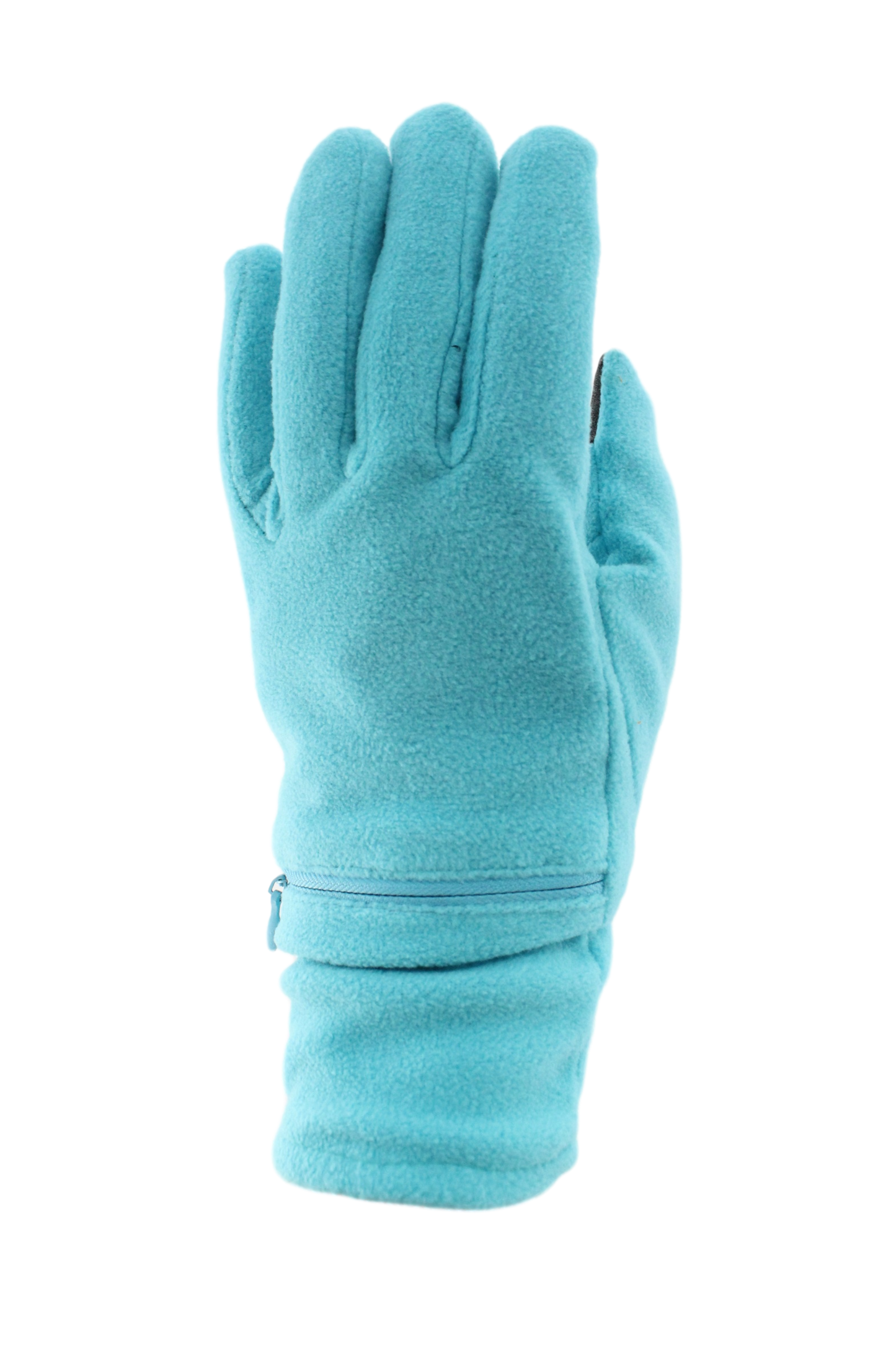 Women's Fleece Gloves Zipper Pocket: Olive / One Size