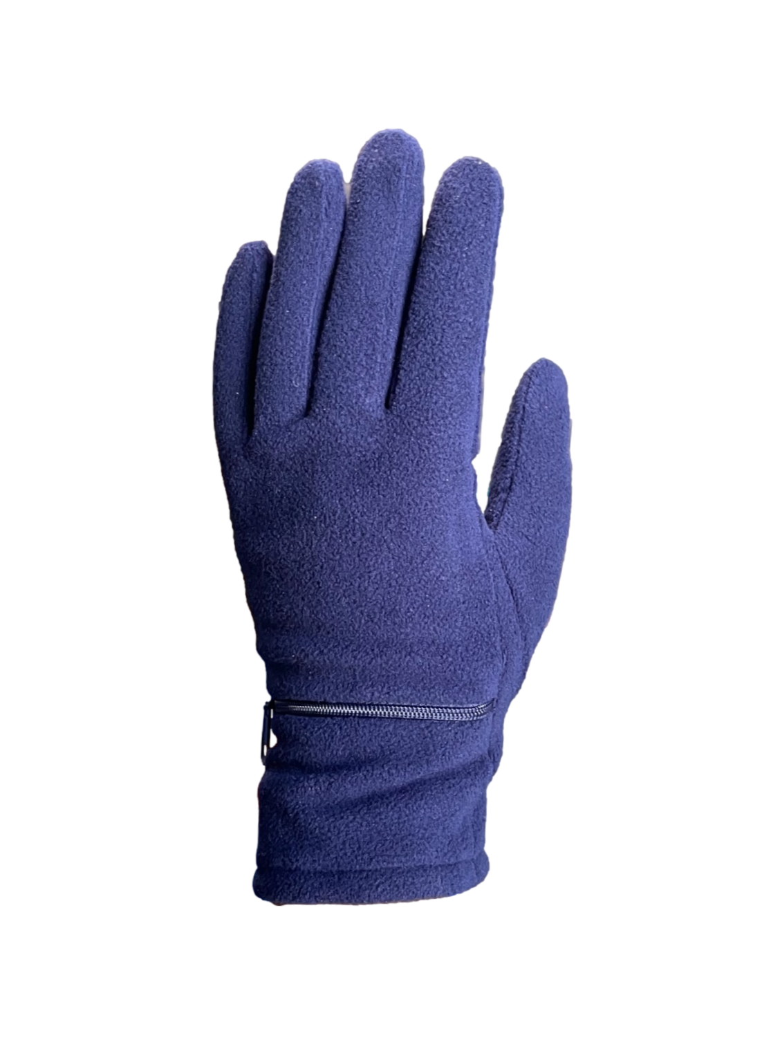 Women's Fleece Gloves Zipper Pocket: Red / One Size