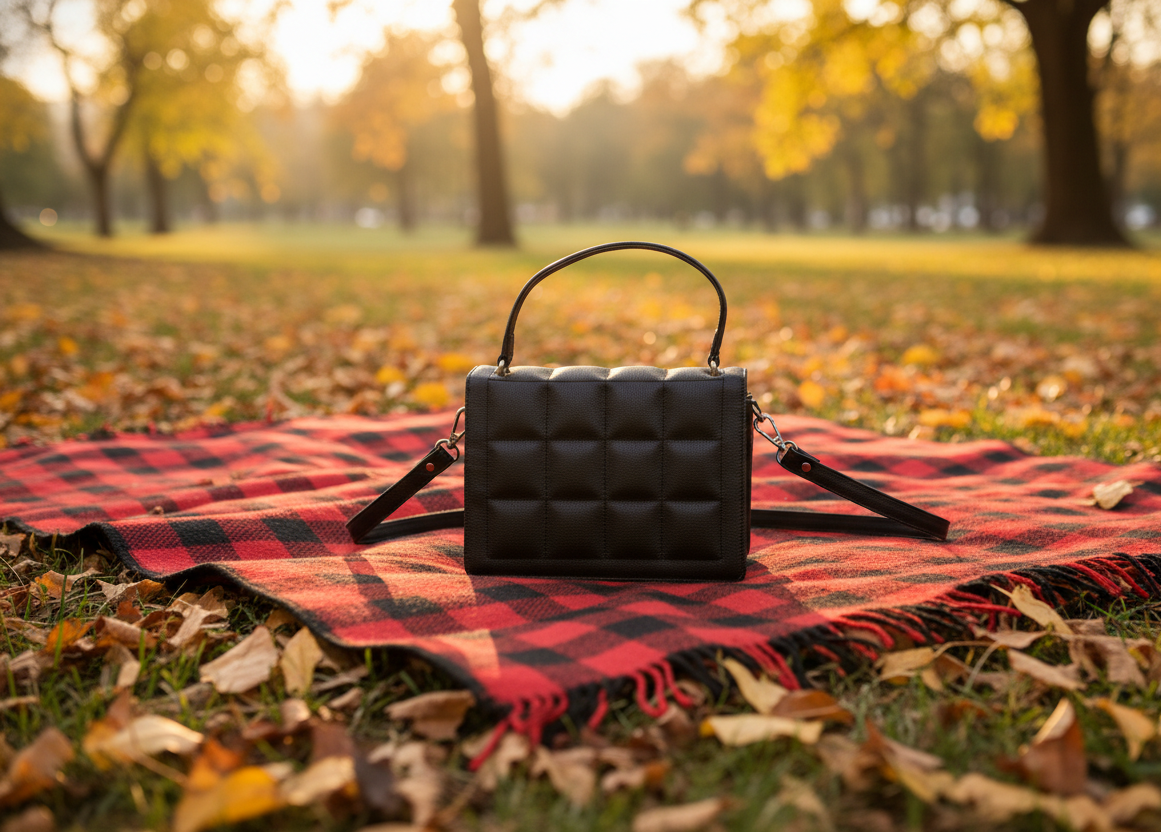 Genuine Leather Ladies Sling / Crossbody Bag - Black (Bloom)