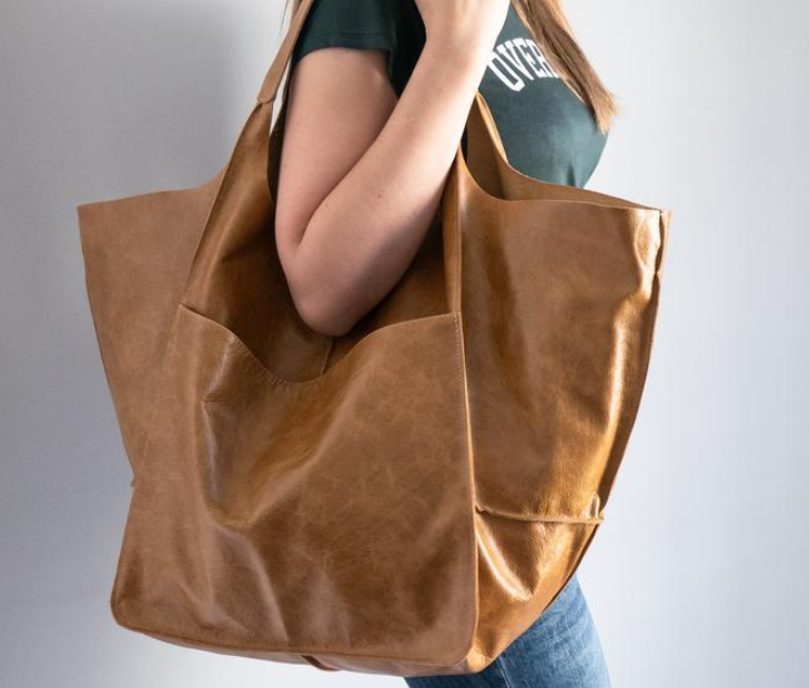 Women's shoulder bag large capacity Soft PU leather handbag: Hunter Green / One size