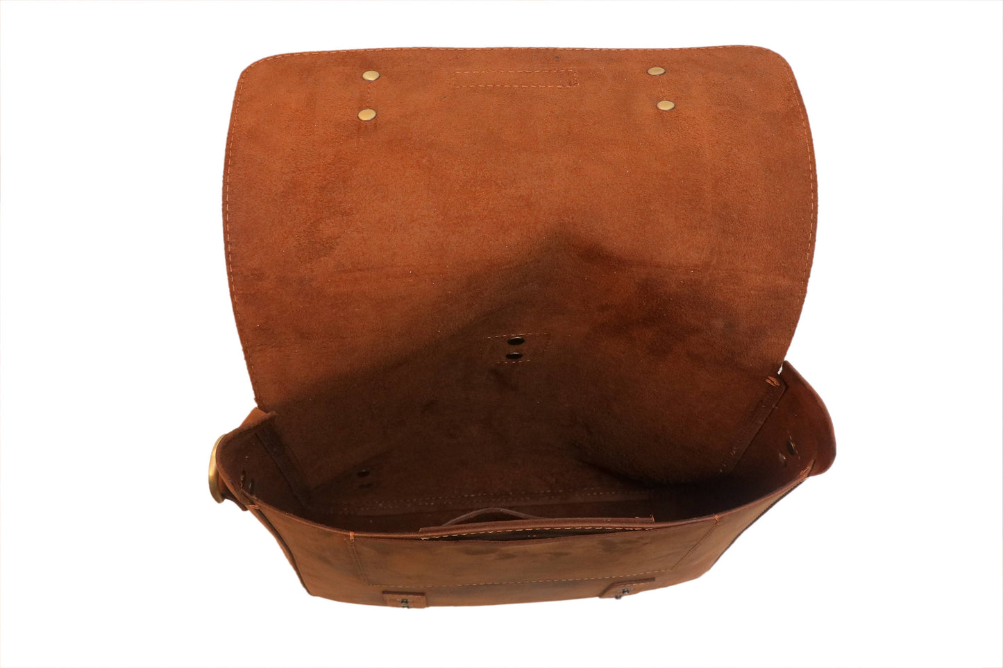 Genuine Leather Sling Crossbody Messenger bag Backpack Brown