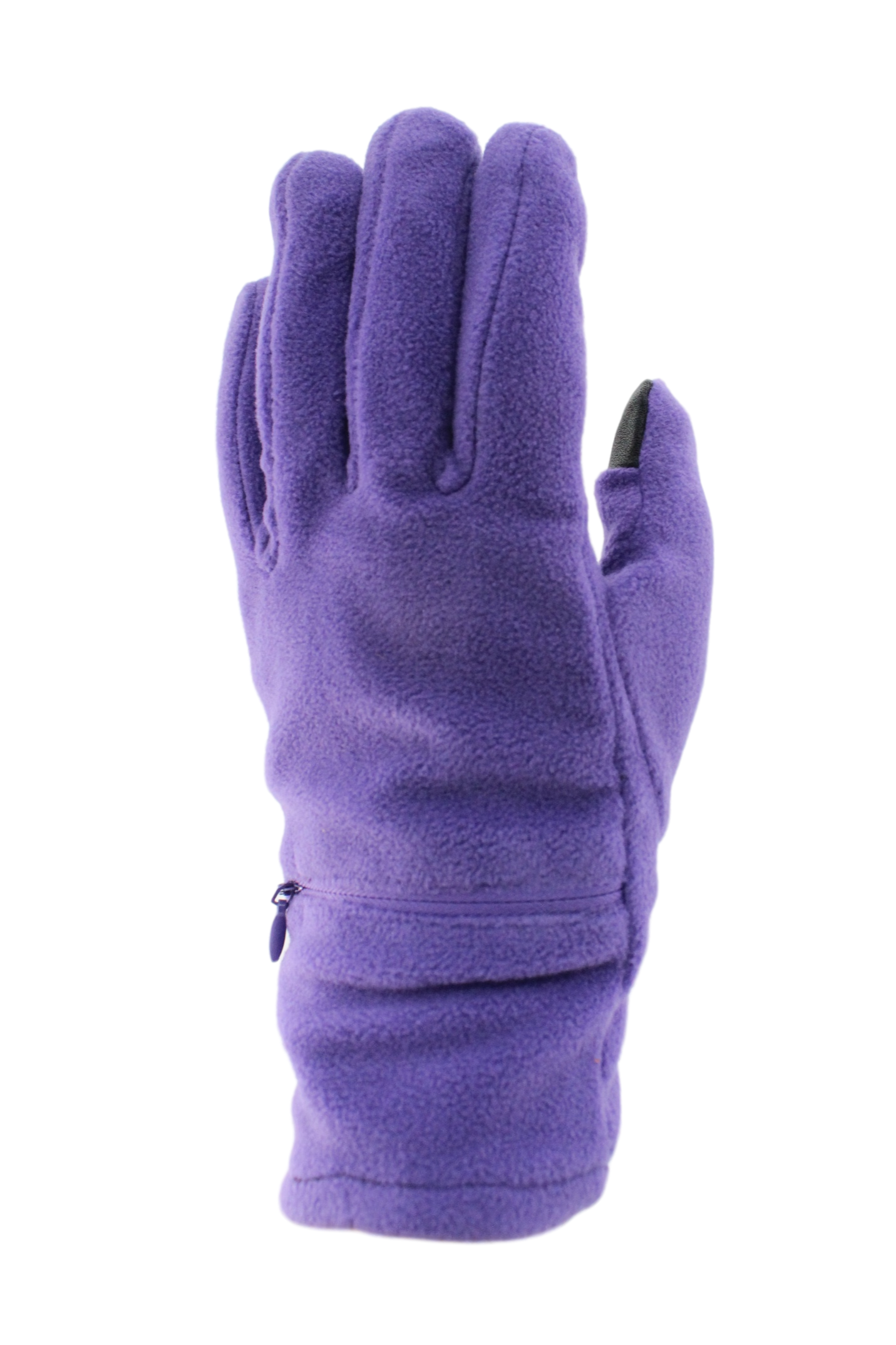 Women's Fleece Gloves Zipper Pocket: Bright Blue / One Size