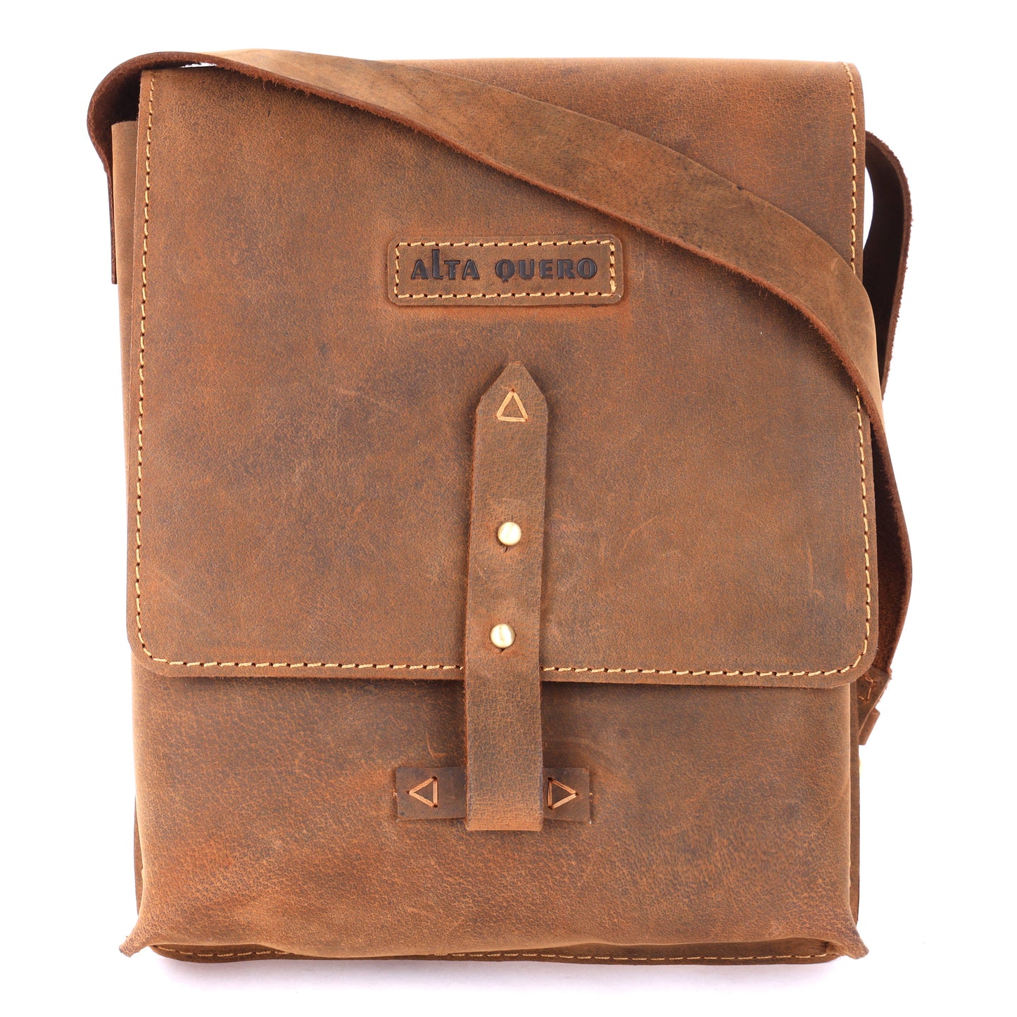 Genuine Leather Sling Crossbody bag - Brown (Messenger Bag)