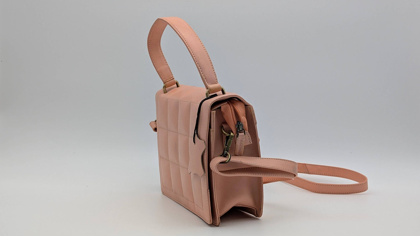 Genuine Leather Ladies Sling / Crossbody Bag - Pink (Bloom)
