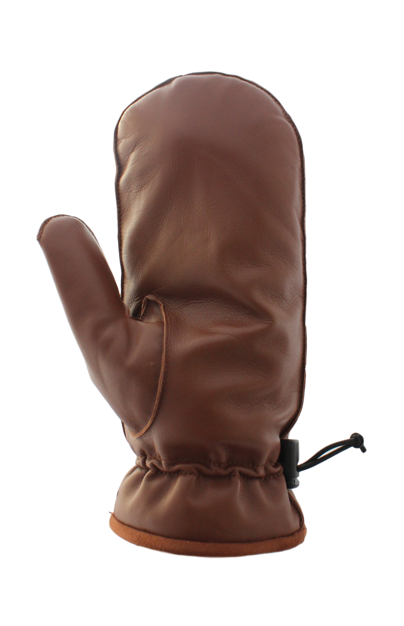 Men's Goatskin Leather Glitten in Black or Brown: Saddle / Medium