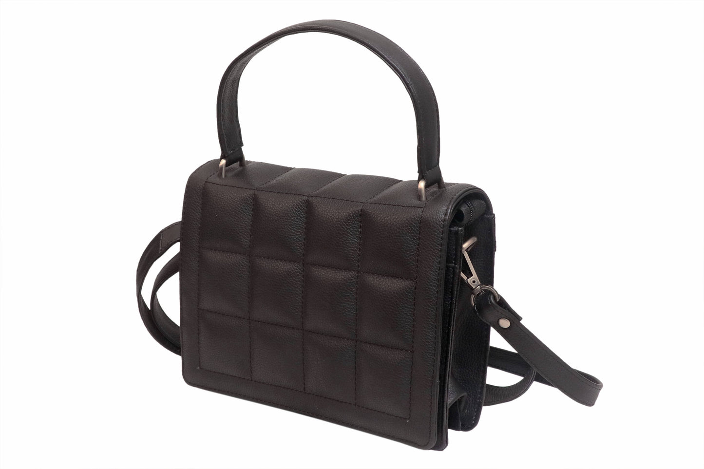 Genuine Leather Ladies Sling / Crossbody Bag - Black (Bloom)