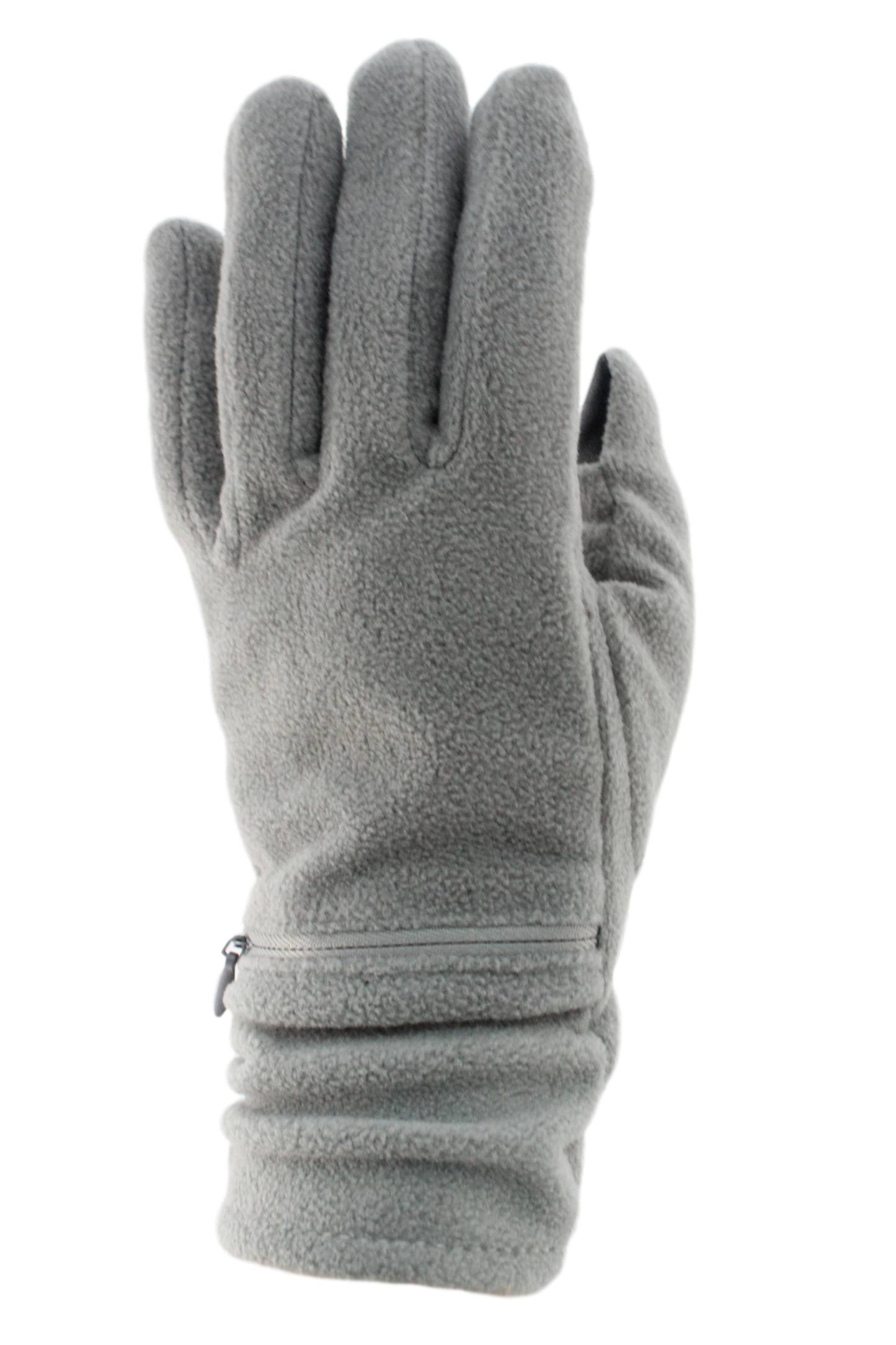 Women's Fleece Gloves Zipper Pocket: Olive / One Size