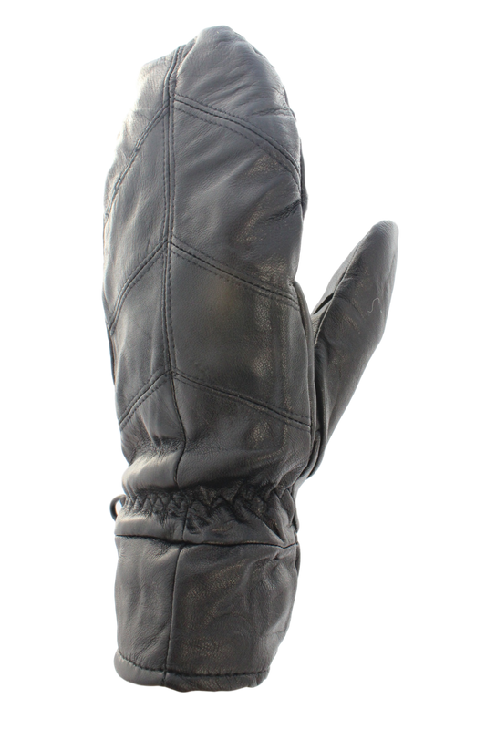 Mens Sheepskin Leather "Glitten": Black / Large