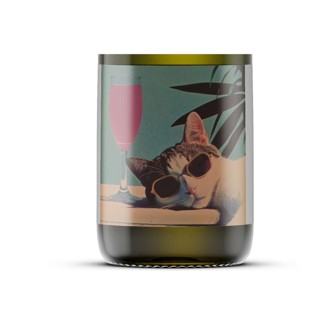 Champagne Cat; Premium Hand-Poured Vegan Soy Wax Candles: Vanilla Patchouli