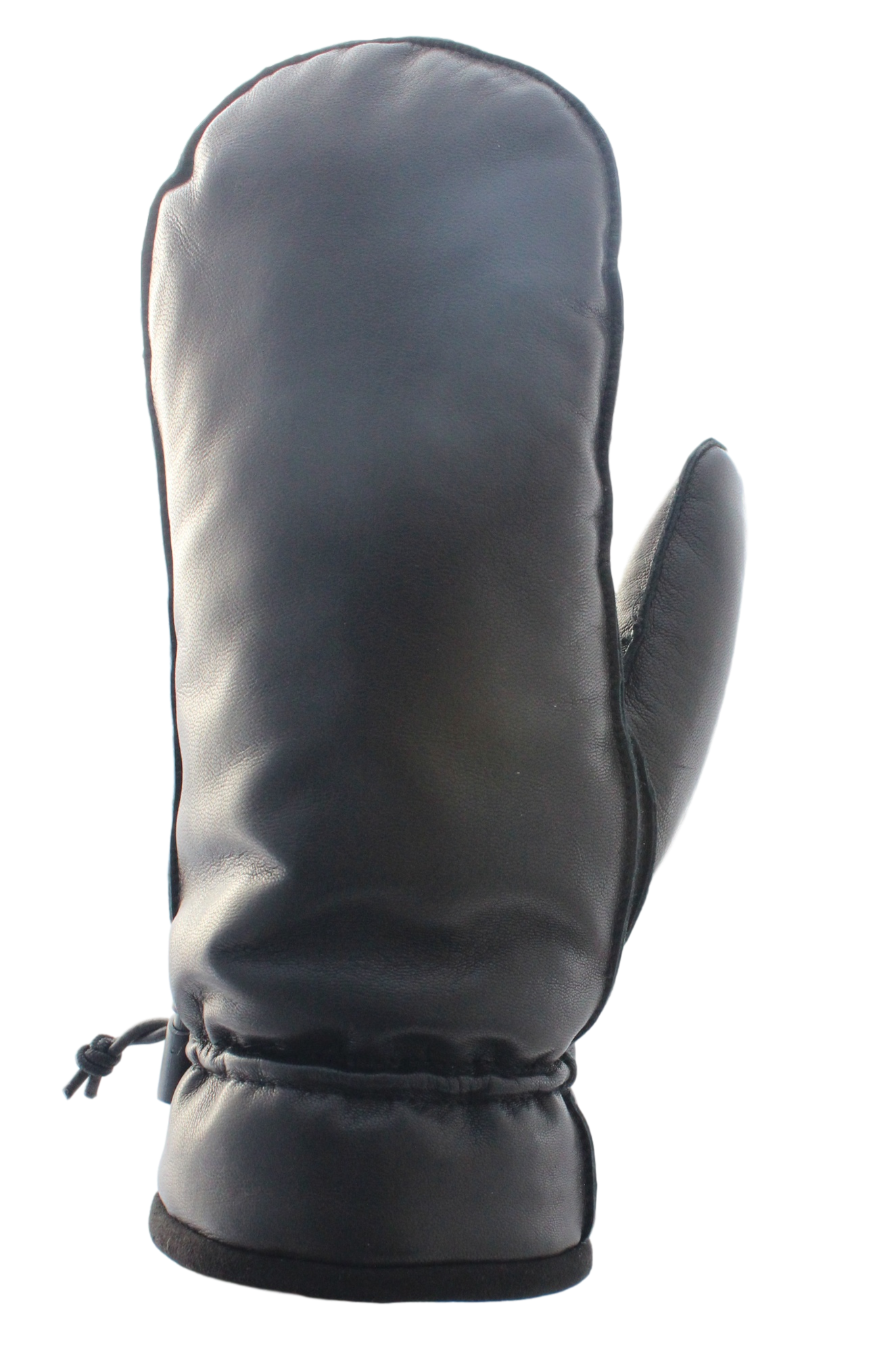 Men's Goatskin Leather Glitten in Black or Brown: Black / Large