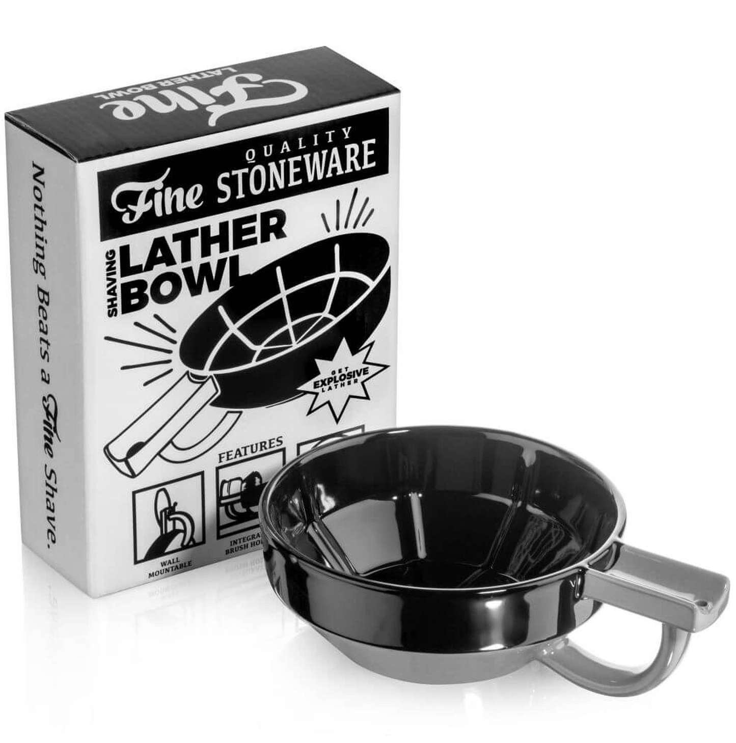Fine Accoutrements Lather Bowl - Black/Gray